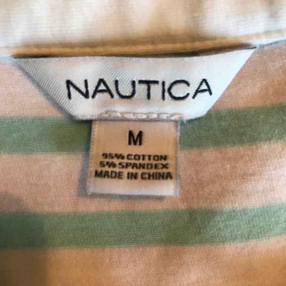 🚨CLOSET CLOSING🚨 Nautica Blue/White Stripe Lace Up Front Top - Picture 6 of 6